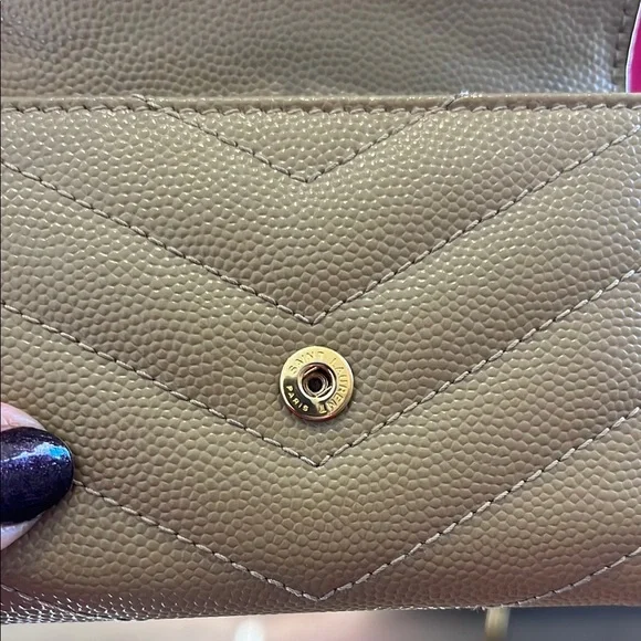 Yves Saint Laurent Tan Leather Key Holder